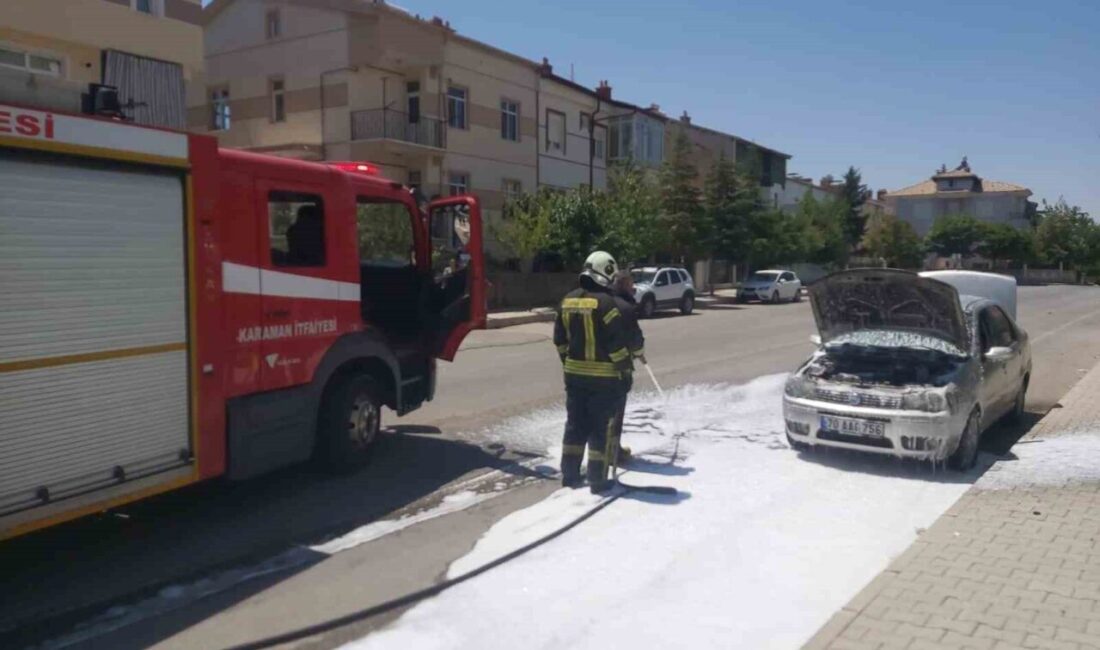 Karaman’da park halindeki otomobilde çıkan yangın büyümeden söndürüldü. Yangın, öğle