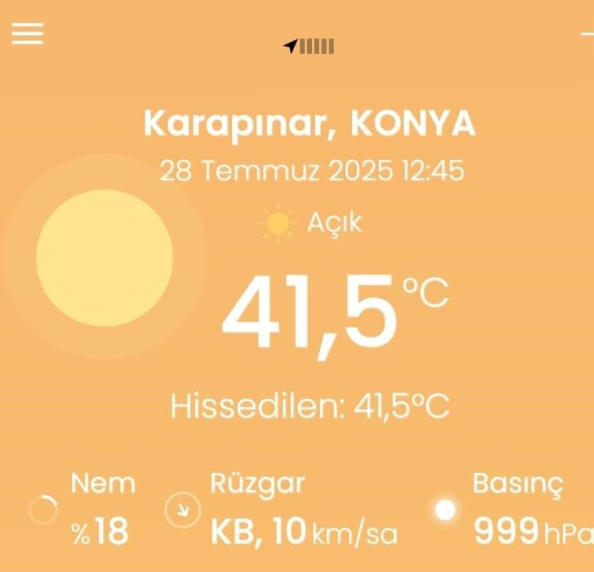 Konya’nın Karapınar ilçesinde hava sıcaklıkları mevsim normallerinin üzerinde seyretmeye devam
