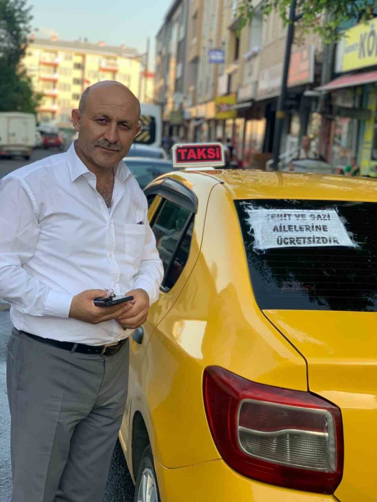 Kars’ta taksiciler şehit ve gazi ailelerine ücretsiz hizmet verme kararı