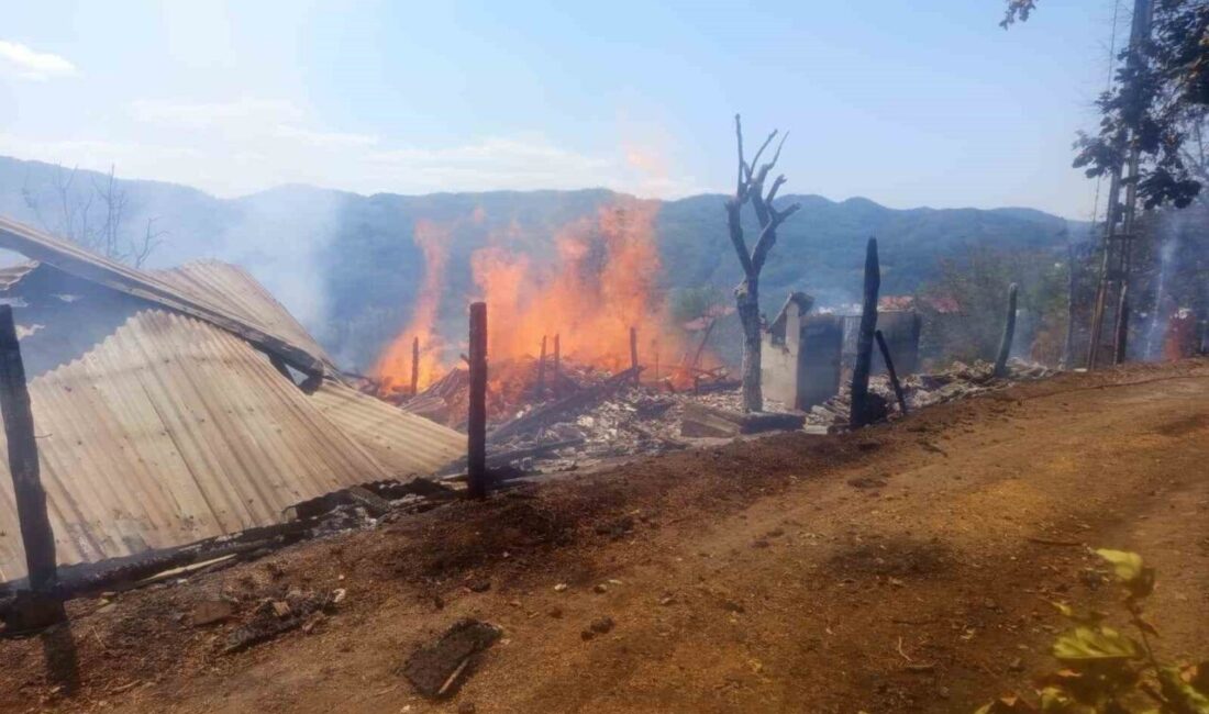 Kastamonu’nun Azdavay ilçesinde bir ev çıkan yangında küle döndü. Edinilen