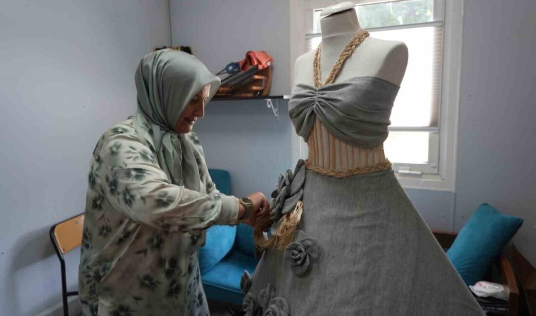 Samsun’da Büyükşehir Belediyesi’nin kurduğu atölyede, doğal yapısıyla öne çıkan kenevir