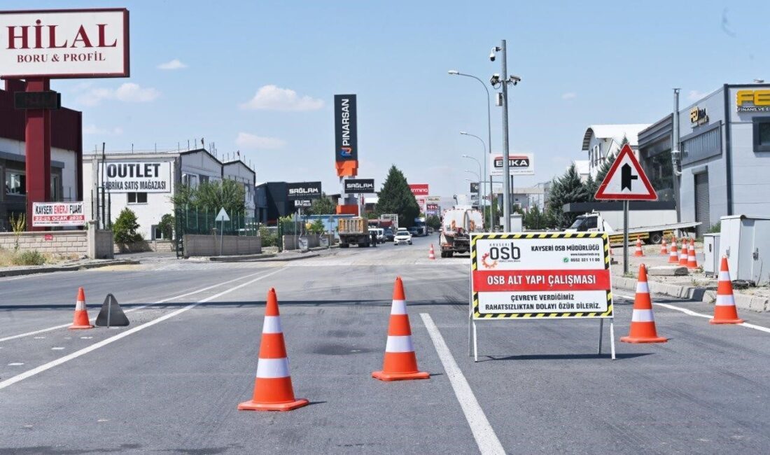 Kayseri Organize Sanayi Bölgesi’nde (OSB) asfalt yenileme çalışmalarında 2025 sezonu