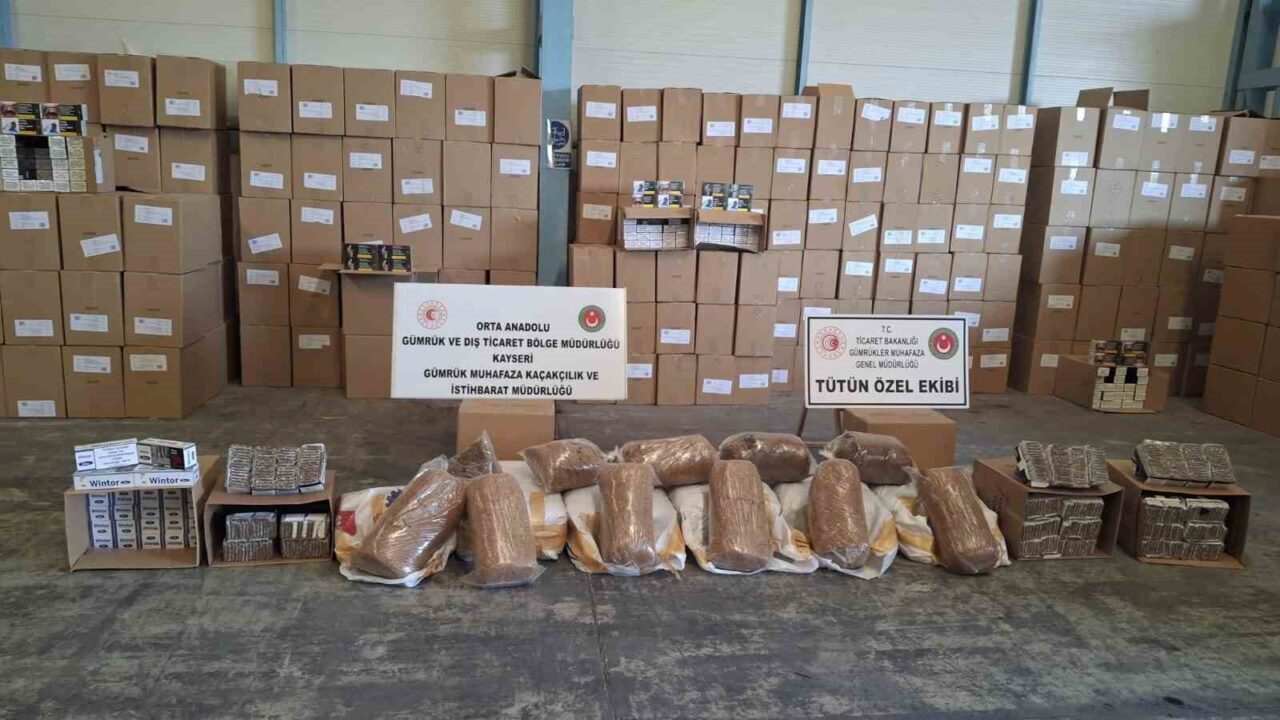 Kayseri Gümrük Muhafaza Kaçakçılık ve İstihbarat Müdürlüğü ekiplerince yapılan çalışmalarda