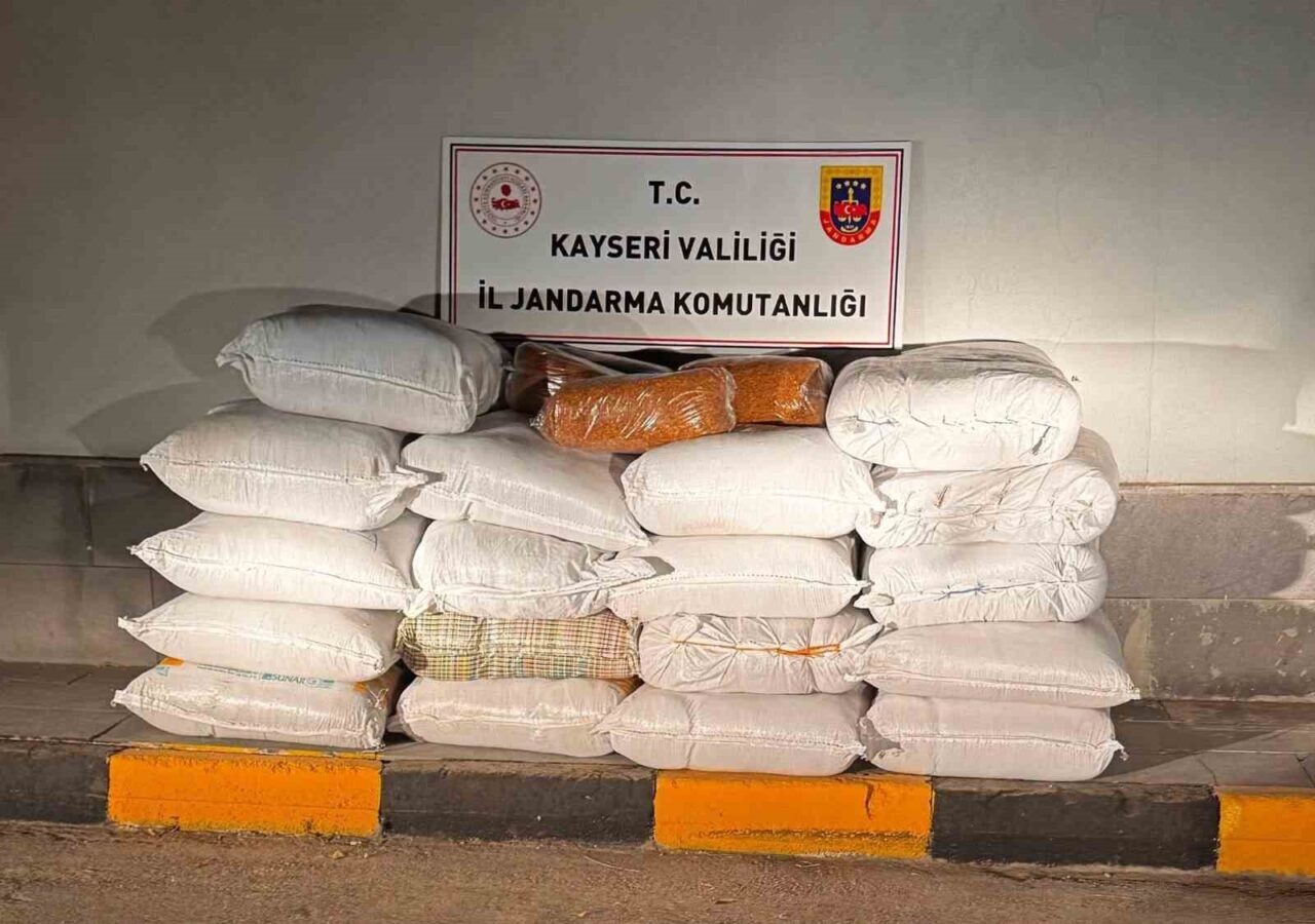 Kayseri’de polis ve jandarma ekipleri tarafından yapılan çalışmada; 750 kilo