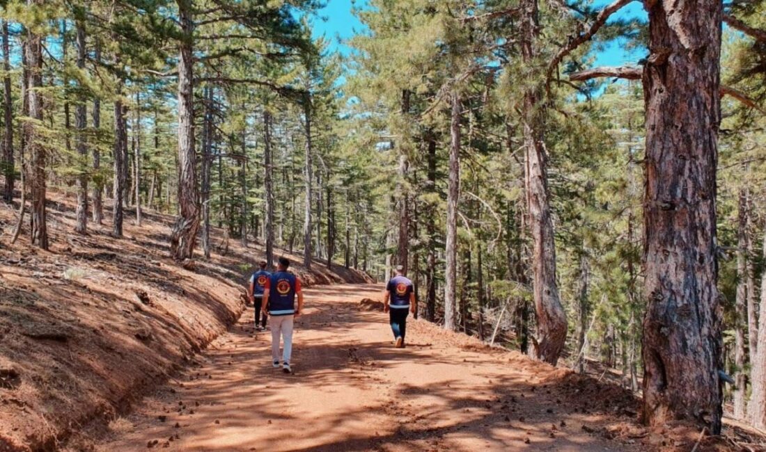 Kayseri’de orman yangınlarına karşı alınan tedbirler kapsamında jandarma ekipleri ormanları