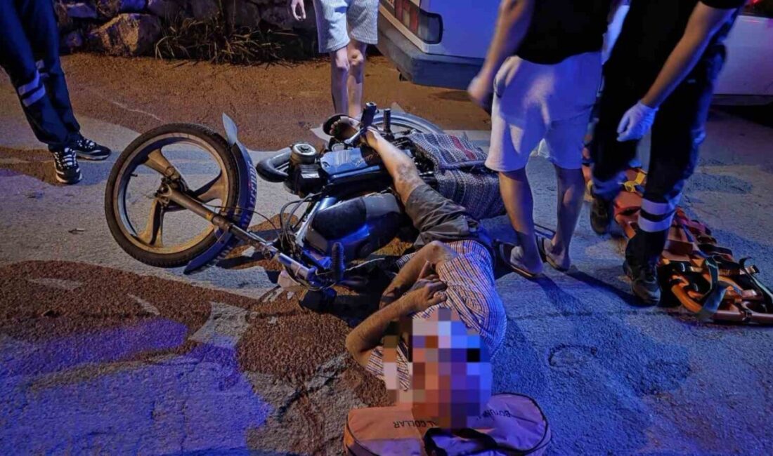 Muğla’nı Milas ilçesinde meydana gelen trafik kazasında ayağı motosiklet pedalına