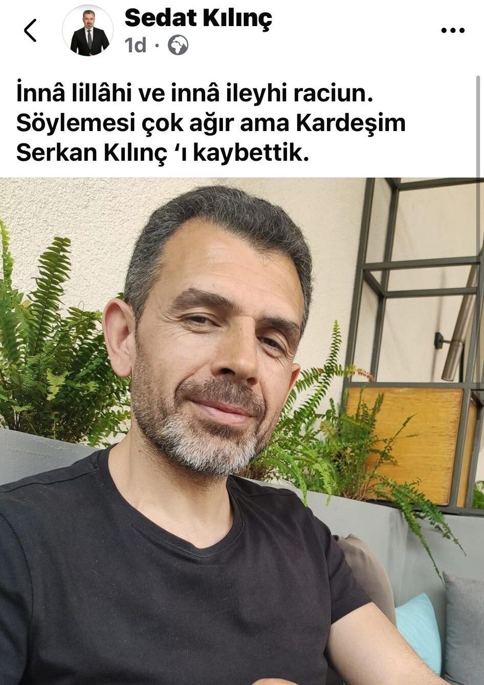İYİ Parti Genel Başkan Başdanışmanı Sedat Kılınç’ın kardeşi Serkan Kılınç