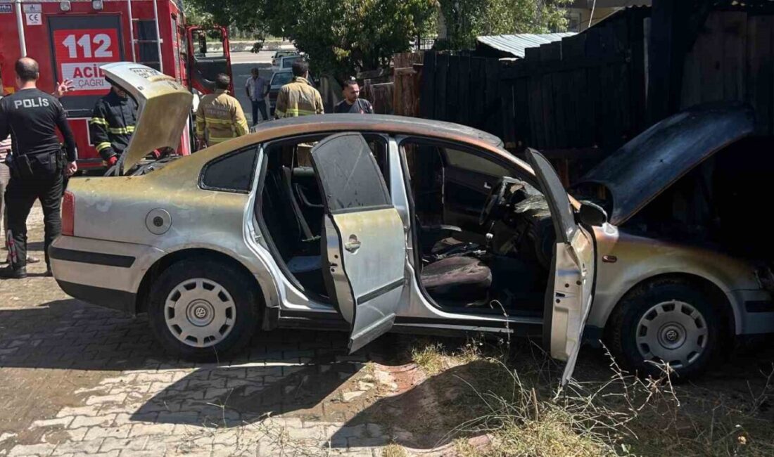 Kırıkkale’de çıkan ot yangını, kısa sürede büyüyerek bir garaj ile