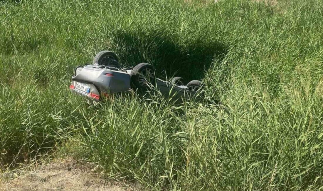 Kırıkkale’nin Karakeçili ilçesinde kontrolden çıkan otomobilin takla attığı kazada aynı
