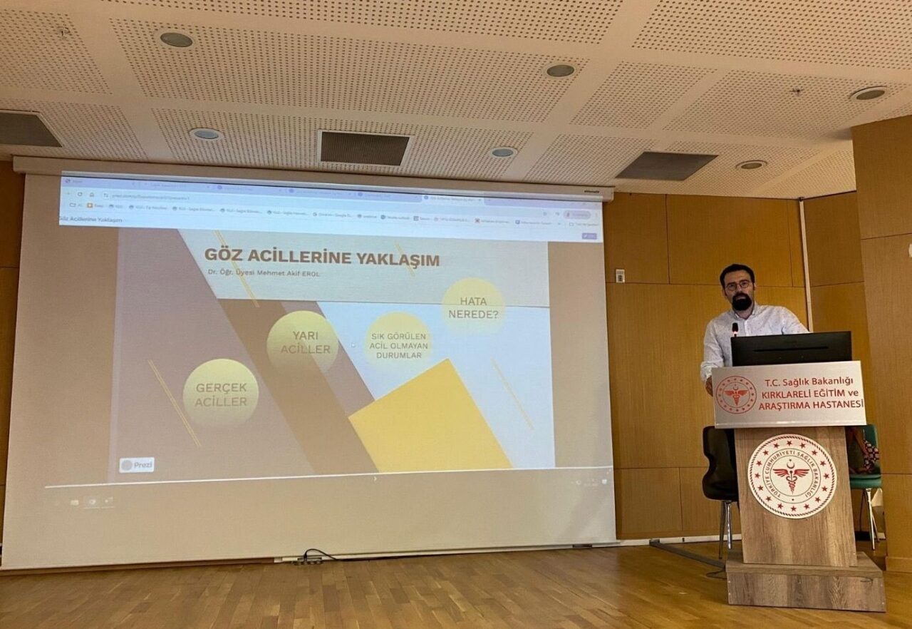 Kırklareli Eğitim ve Araştırma Hastanesi’nde “Göz Acillerinde Yaklaşım İlkeleri” konulu