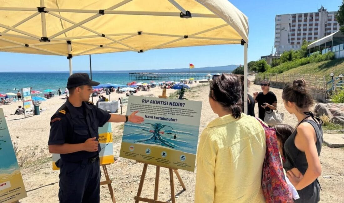 Kırklareli’nde Sahil Güvenlik ekipleri boğulma vakalarına karşı vatandaşları rip akıntısına