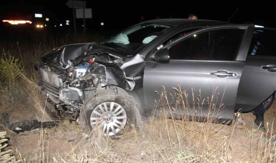 Konya’nın Beyşehir ilçesinde iki otomobilin çarpışması sonucu meydana gelen trafik