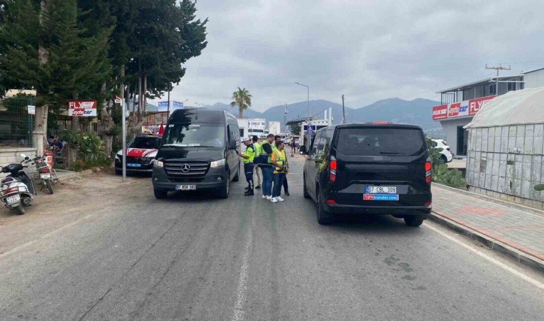 Antalya’nın Gazipaşa ilçesinde korsan taşımacılığa yönelik yapılan denetimlerde 120 araç