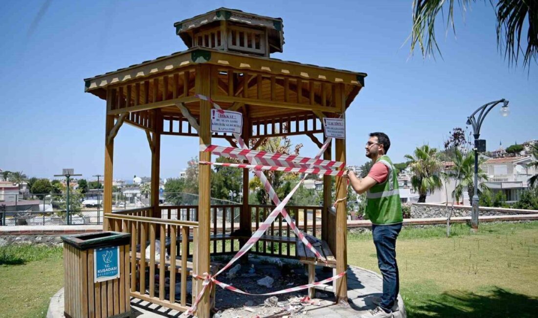 Kuşadası’nın Kadınlar Denizi Mahallesi’nde bulunan Doğa Tokuçoğlu Basketbol Parkı’nın çevreye