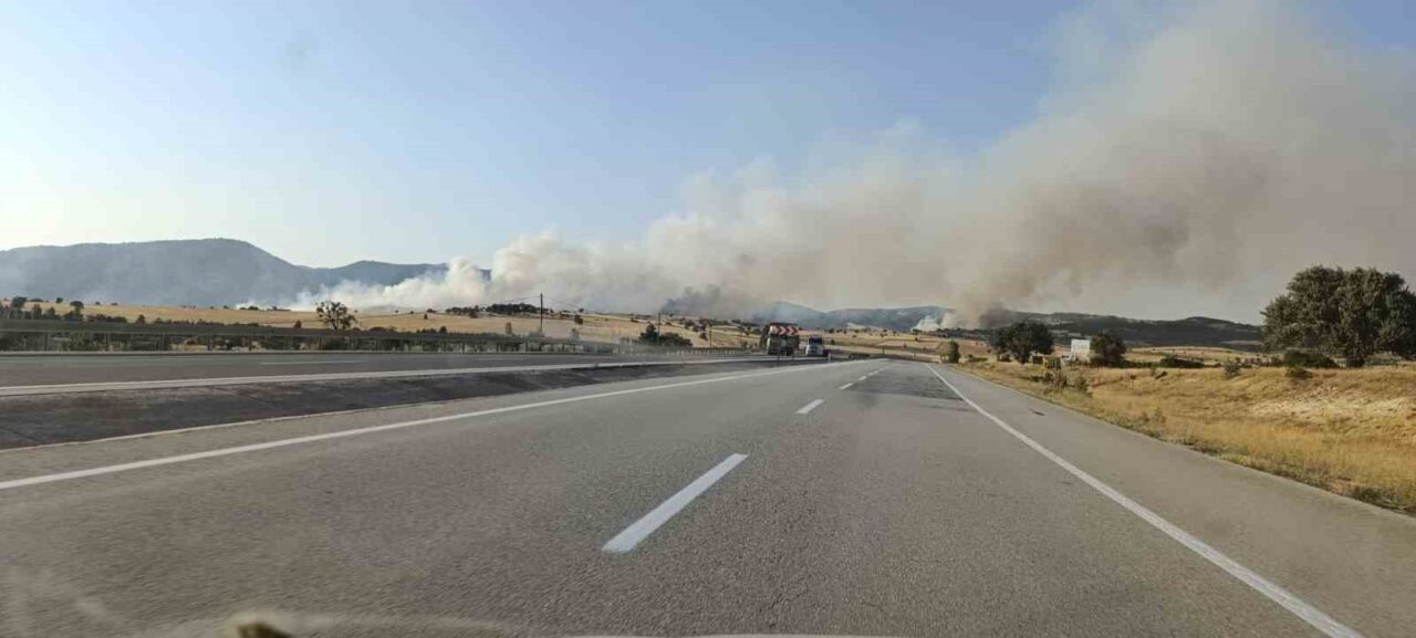 Kütahya’nın Dumlupınar ilçesinde çıkan orman yangını, yaklaşık 5 saat süren