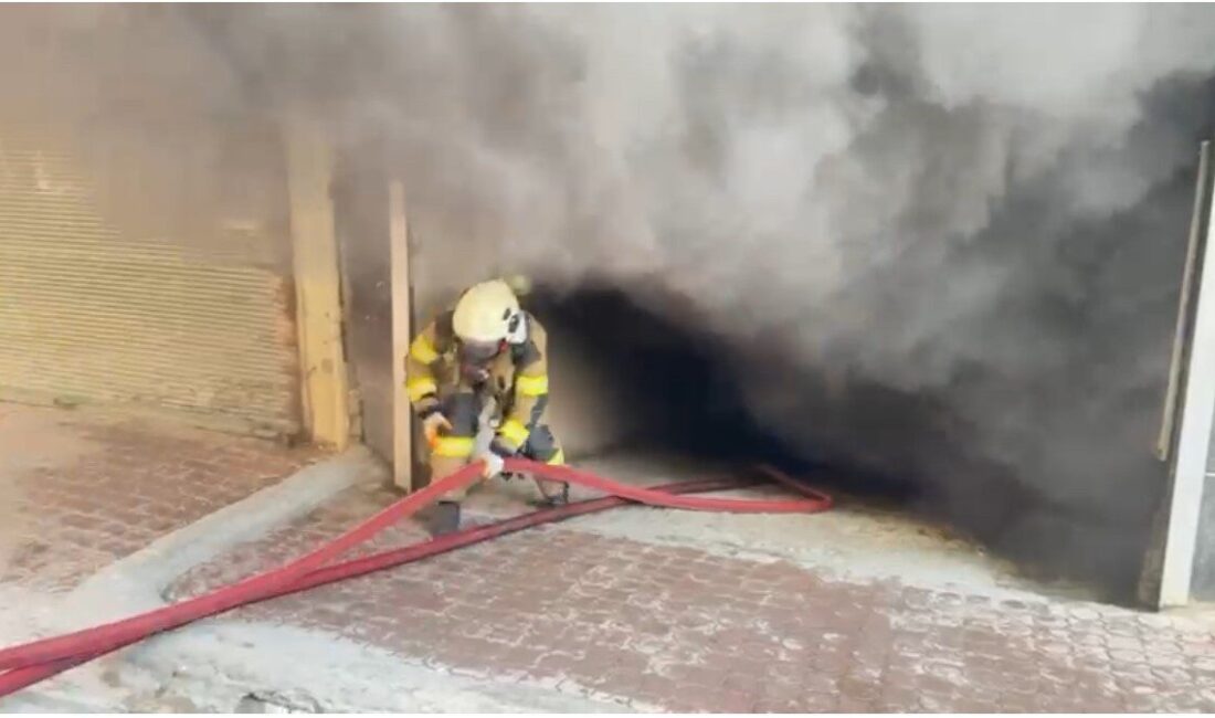 Mardin’in Kızıltepe ilçesinde bir iş yerinin bodrum katındaki mobilya deposunda