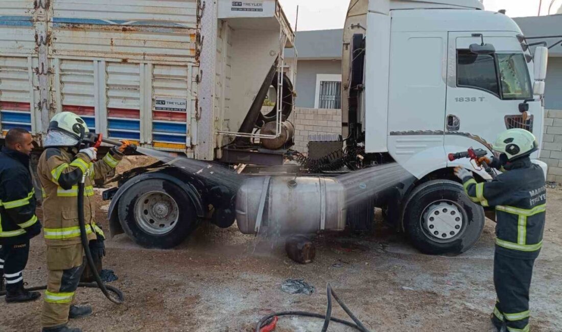 Mardin’in Artuklu ilçesinde park halindeki bir tırın yakıt deposunda meydana