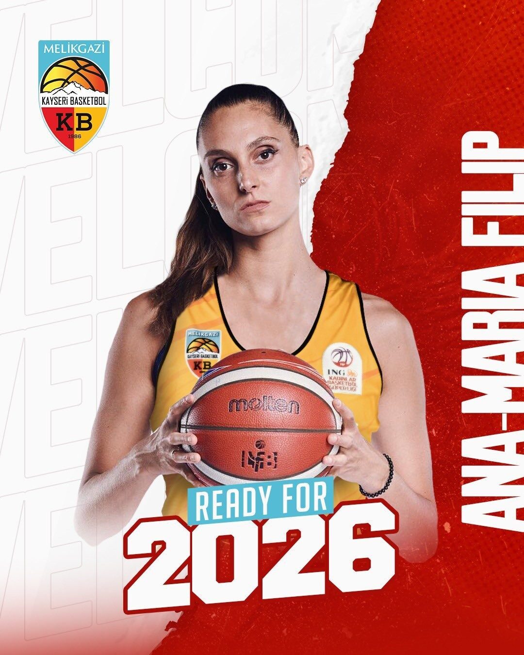 Melikgazi Kayseri Basketbol; Rumen asıllı Fransız oyuncu Ana Maria Filip’i