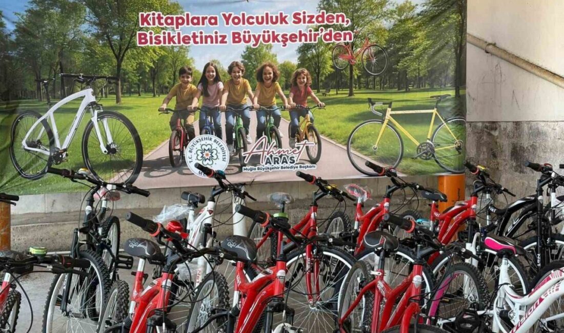 Muğla Büyükşehir Belediyesi “Kitaplara Yolculuk Sizden Bisikletiniz Büyükşehirden” projesi çerçevesinde