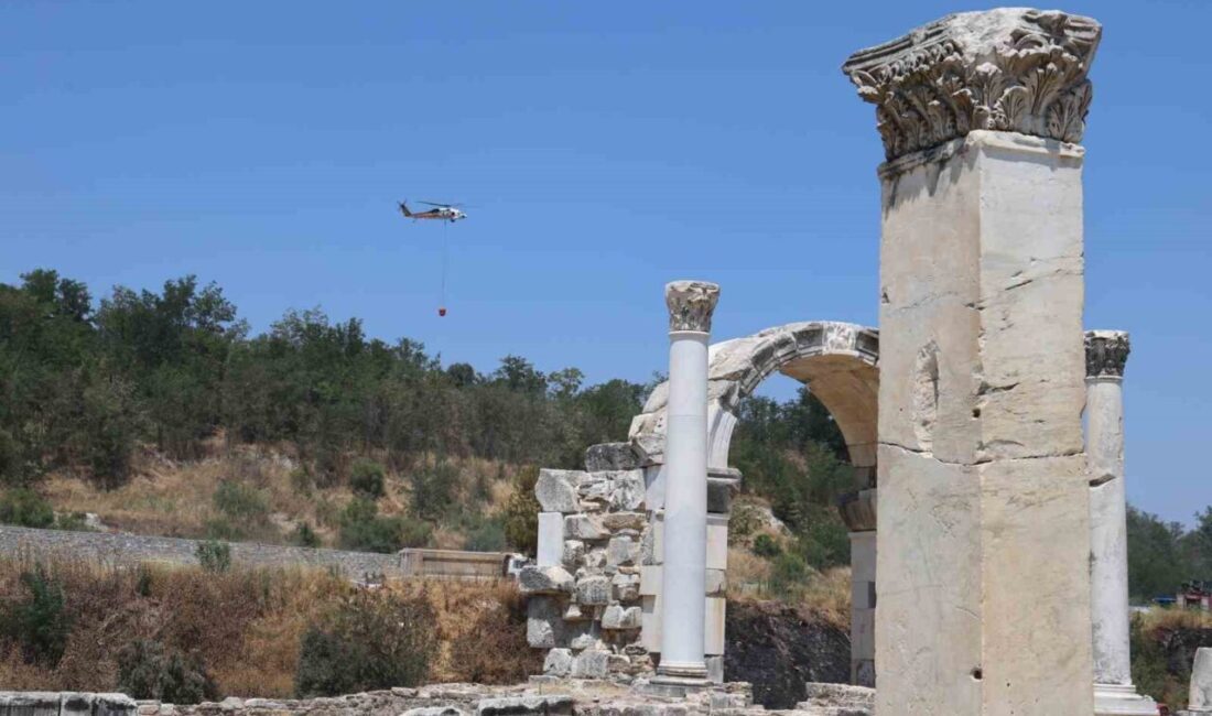 Muğla Stratonikia Antik kenti içinde de etkili olan zirai alan