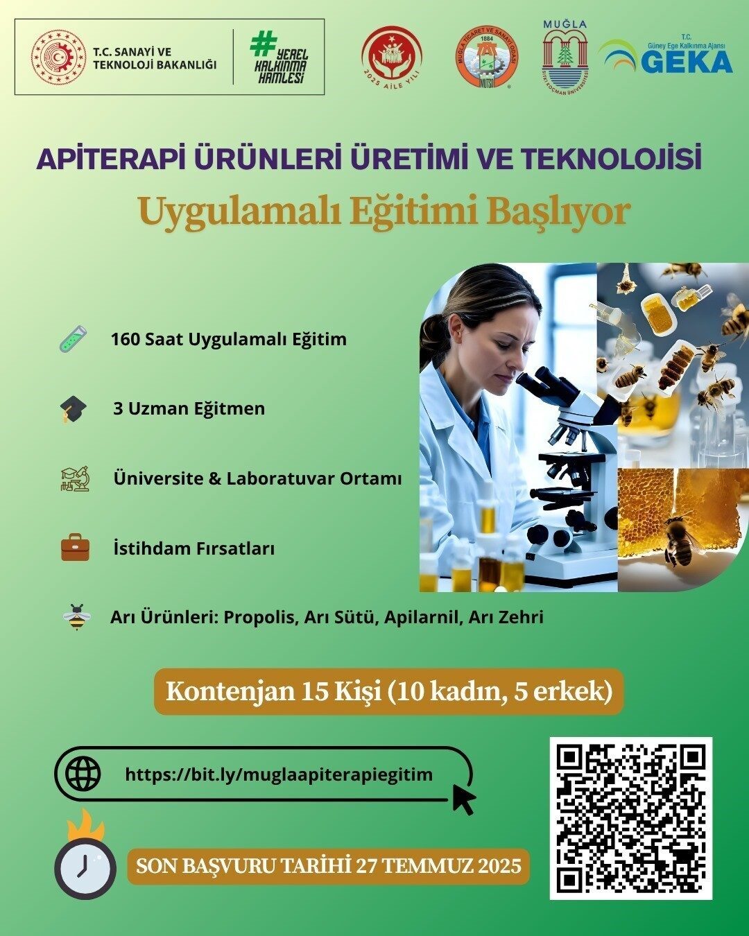 Güney Ege Kalkınma Ajansı (GEKA) tarafından Muğla’da gerçekleştirilecek olan ’Apiterapi’