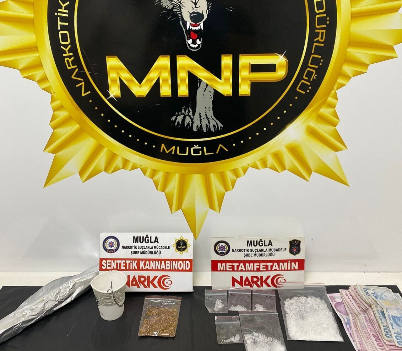 Muğla İl Emniyet Müdürlüğü Narkotik Suçlarla Mücadele Şube Müdürlüğü ekipleri,