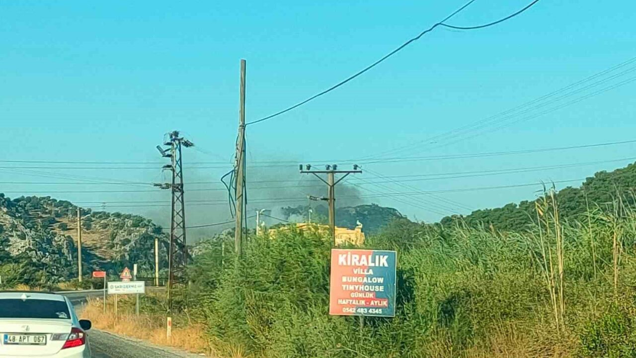 Muğla’nın Ortaca ilçesine bağlı Sarıgerme Mahallesi’nde sabah saatlerinde orman yangını