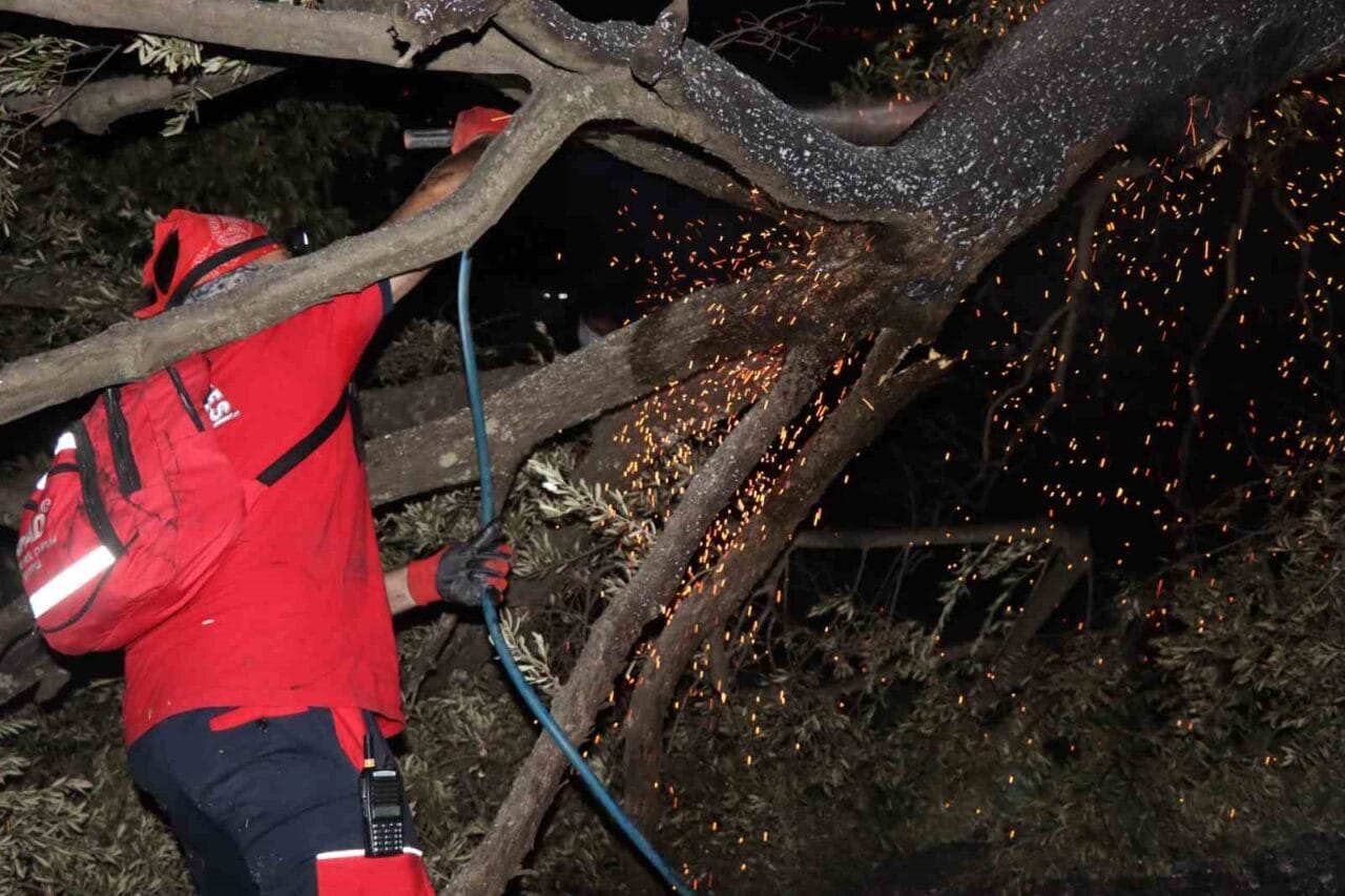 Nazilli Belediyesi Afet ve Acil Durum Ekibi (NAFAD), bölgedeki yangınların