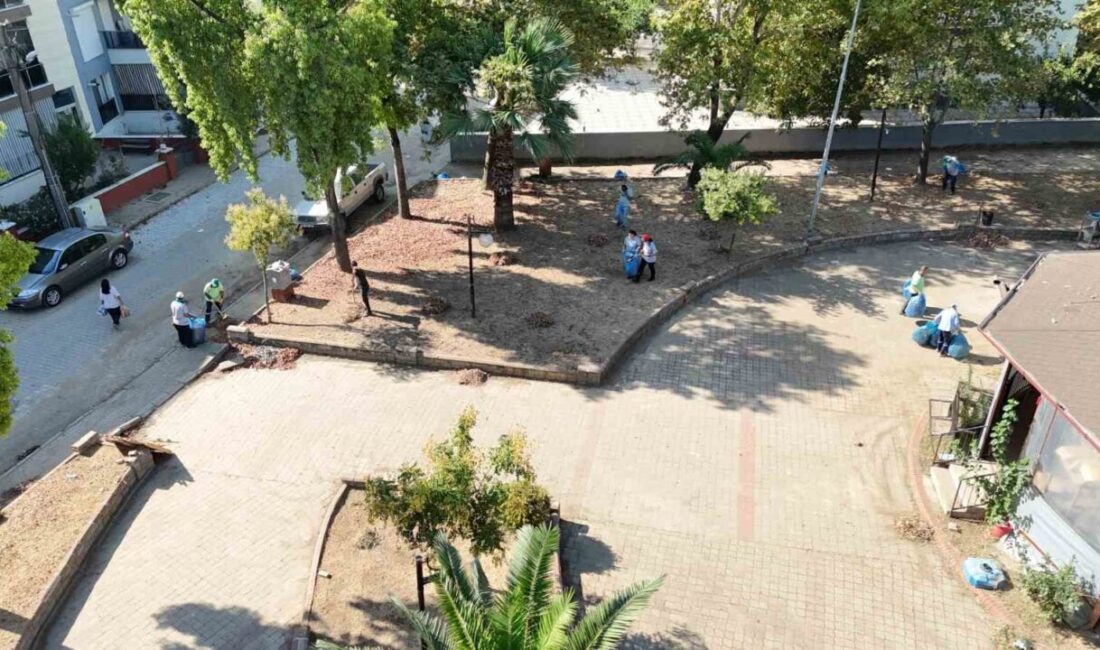 Nazilli Belediyesi Park ve Bahçeler Müdürlüğü’ne bağlı ekipler, Sümer Mahallesi’nde