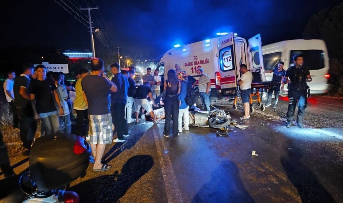 Aydın’ın Didim ilçesinde motosiklet ile otomobilin çarpıştığı kazada yaralanan genç