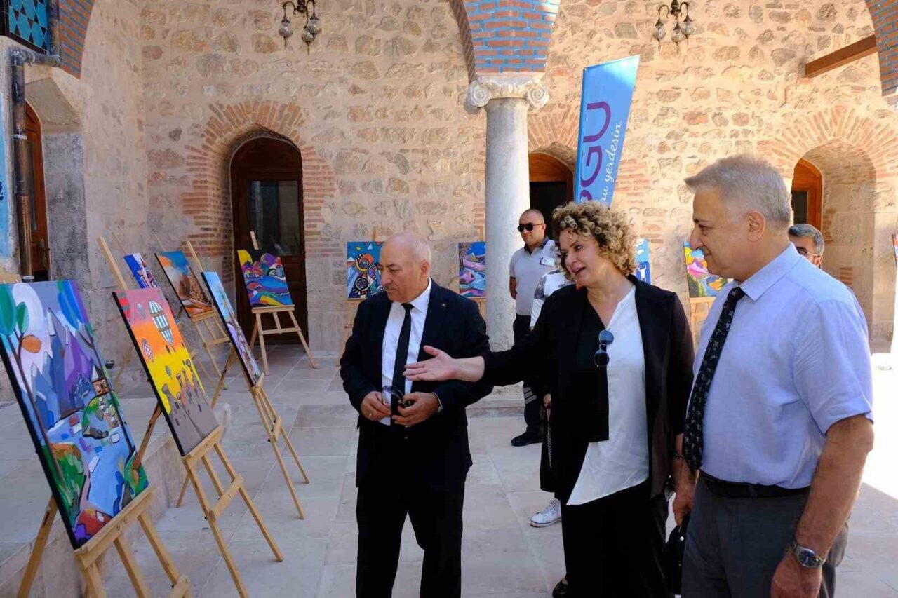 Tokat Gaziosmanpaşa Üniversitesi’nde (TOGÜ) öğrencilerin filografi ve resimlerinden oluşan karma