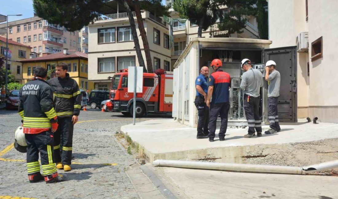 Ordu’nun Ünye ilçesinde bir trafo aşırı yüklenme ve sıcağa bağlı