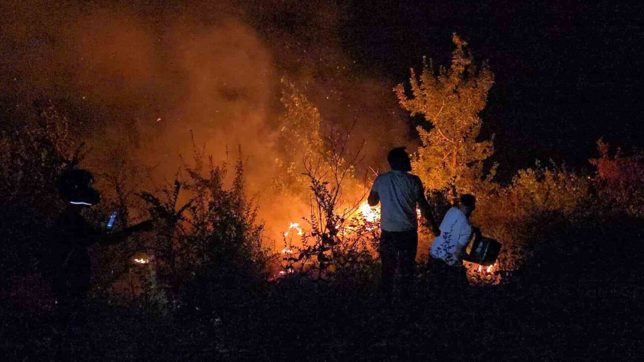 Karabük’te alevlere teslim olan ve yerleşim yerlerine sıçrayan yangında bir