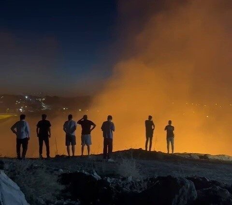 Adıyaman’da ormanlık alan içerisinde meydana gelen yangın korku ve paniğe