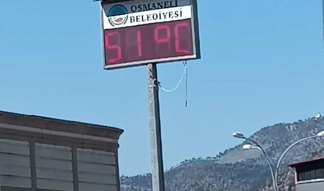 Bilecik’in Osmaneli ilçesinde hava sıcaklığı 51 dereceye ulaştı. Aşırı sıcaklar