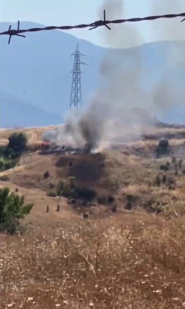 Karabük’ün Safranbolu ilçesinde çıkan ot yangınında yaklaşık 2 dönüm alan