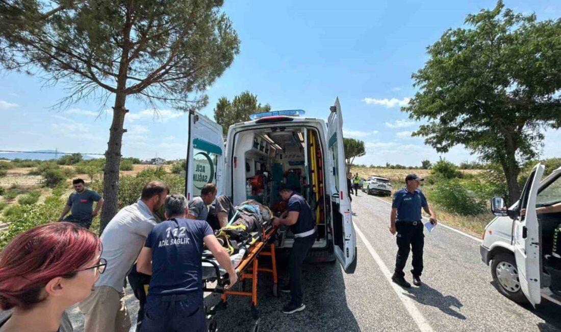 Manisa’nın Demirci ilçesinde sürücüsünün direksiyon hakimiyetini kaybettiği otomobilin ağaca çarpması