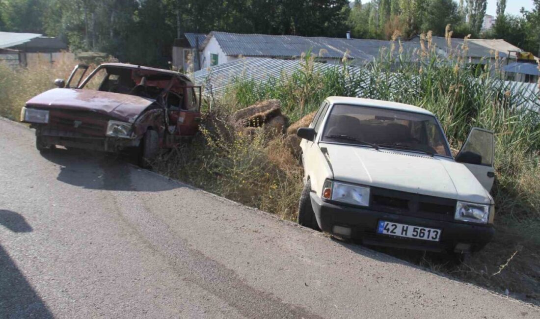 Konya’nın Beyşehir ilçesinde seyir halindeki otomobilin emniyet şeridinde park halinde