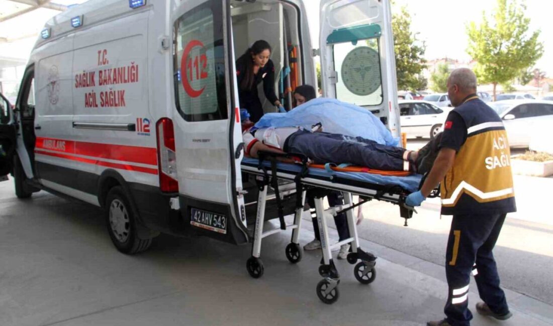 Konya’nın Beyşehir ilçesinde otomobilin çarpması sonucu ağır yaralanan bisiklet sürücüsü