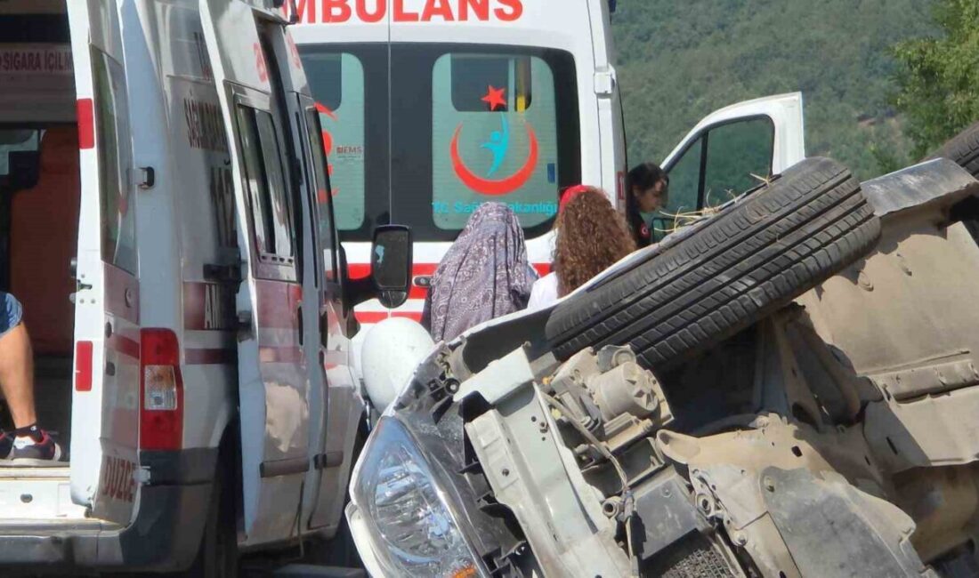 DÜZCE (İHA) – Anadolu otoyolu Düzce kesiminde sürücüsünün direksiyon hakimiyetini