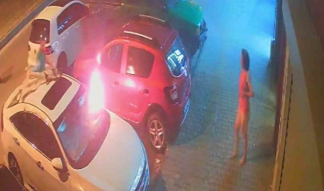 Samsun’da bir şahsın park halindeki bir otomobilin üzerine battaniye örtüp