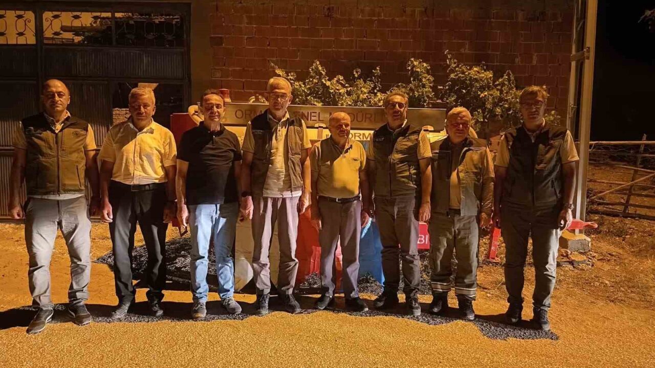 Bursa’nın Harmancık ilçesinde çıkan orman yangınına patlak lastikli traktör römorkuyla