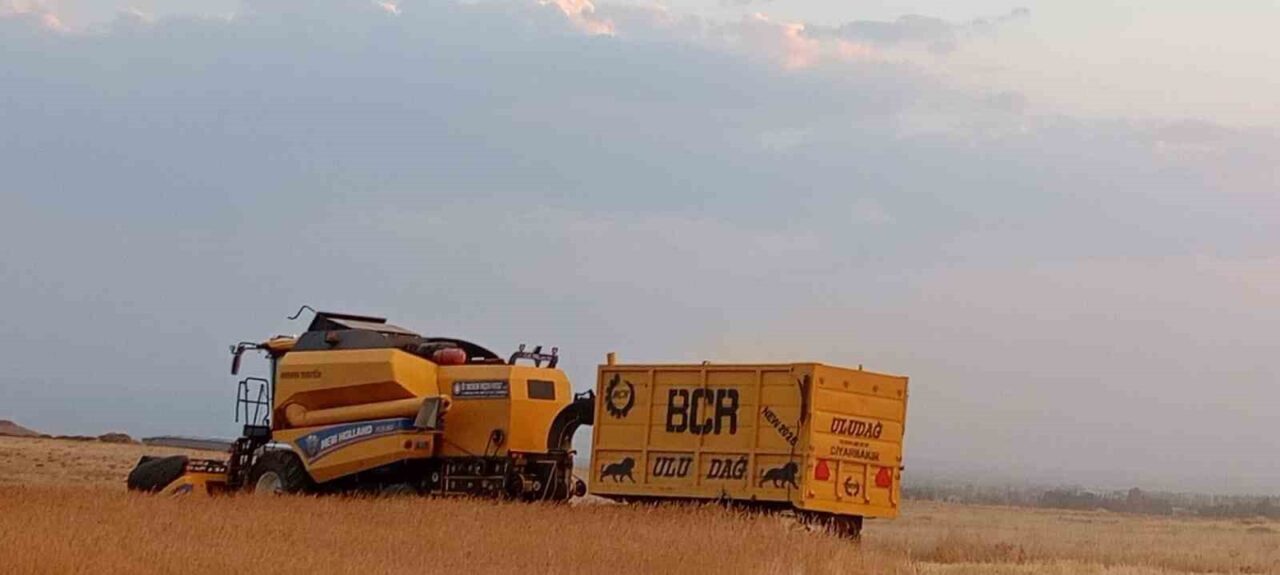 Patnos ilçesinde buğday hasadı hız kazanmış durumda. Ağrı iline bağlı