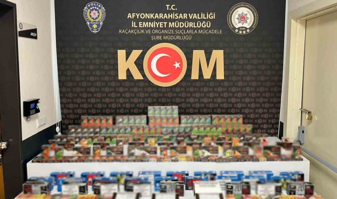 Afyonkarahisar’da polis tarafından iki ayrı adrese yapılan baskındı 6 bin