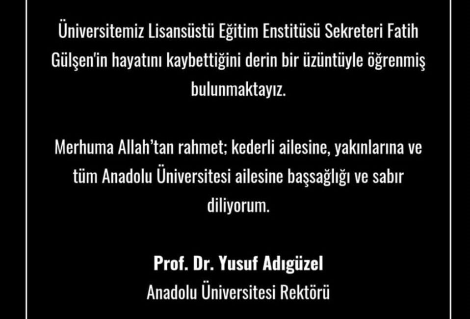 Anadolu Üniversitesi Rektörü Prof. Dr. Yusuf Adıgüzel, Lisansüstü Eğitim Enstitüsü