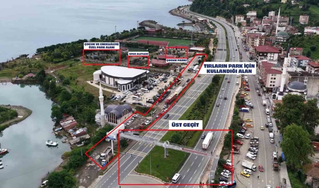 Rize’nin Derepazarı ilçesinde çocuk parkına ve sahil yaşam alanına giden