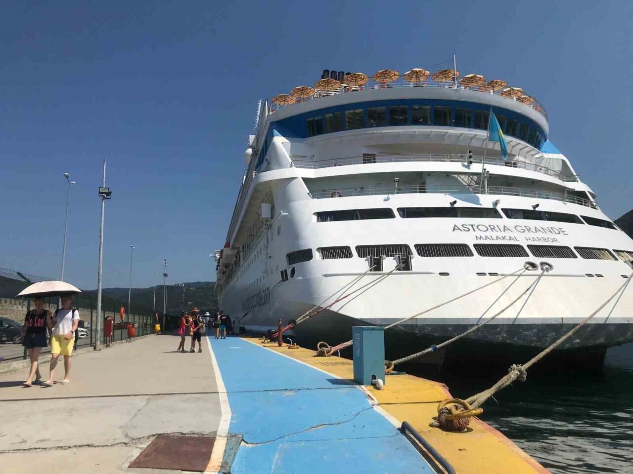 Bartın’ın Çeşmi Cihan ilçesi Amasra’ya, Rusya’dan kruvaziyer turizm ile gelen