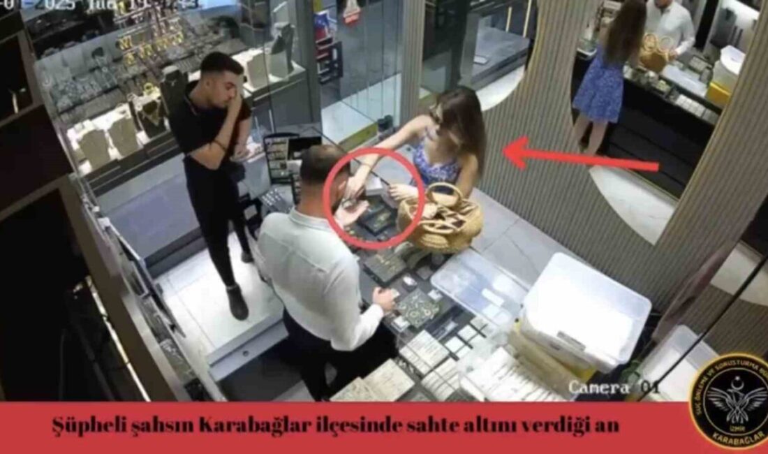 İzmir’in Karabağlar ilçesinde iki ayrı kuyumcuda sahte altın bozdurma girişiminde