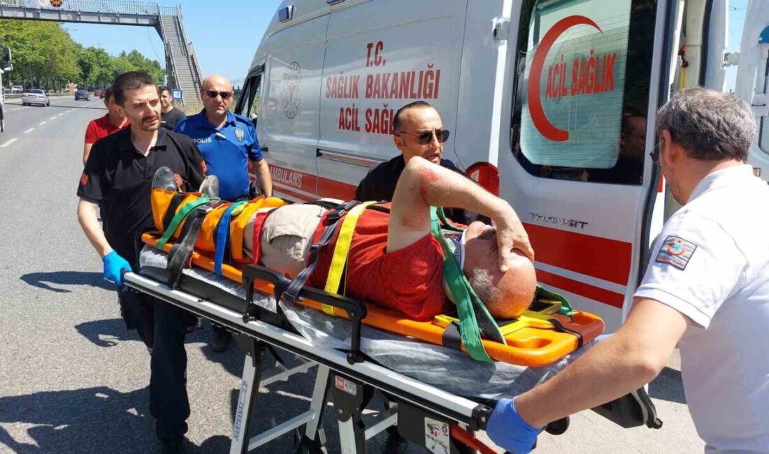 Samsun’da meydana gelen trafik kazasında devrilen motosikletin sürücüsü yaralandı. Kaza,