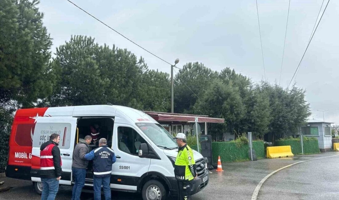 Samsun’da düzensiz göç ve göçmen kaçakçılığıyla mücadele kapsamında Mobil Göç